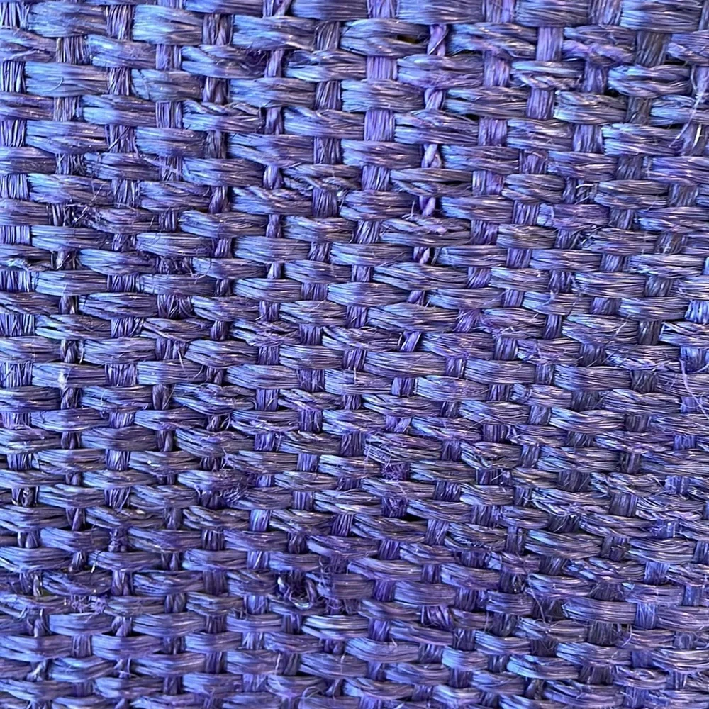 Fun casual purple, straw tote. - Picture 2 of 7